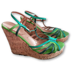 Pelle Wedge Sandals - Shoe Bank