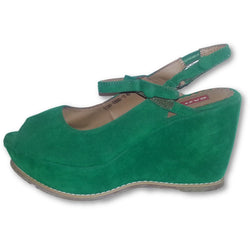 Gazit Green Wedge sandal - Shoe Bank