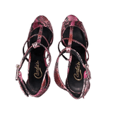 Candie's red snakeskin platforms