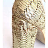 Raphaella Booz Gold Bridal Sandals - Shoe Bank