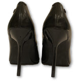 Castro Open Toe Black Pumps - Shoe Bank