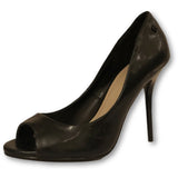 Castro Open Toe Black Pumps - Shoe Bank