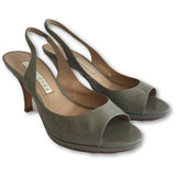 Pura Lopez Peep Toe Slingback Heels - Shoe Bank