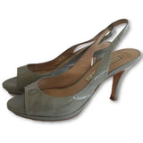 Pura Lopez Peep Toe Slingback Heels - Shoe Bank