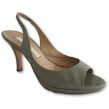 Pura Lopez Peep Toe Slingback Heels - Shoe Bank