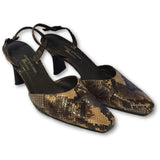 Stuart Weitzman Snake Skin Slingback - Shoe Bank