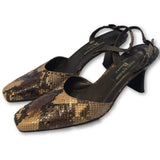 Stuart Weitzman Snake Skin Slingback - Shoe Bank