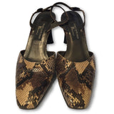 Stuart Weitzman Snake Skin Slingback - Shoe Bank
