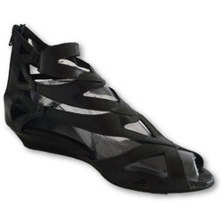 Black Triple Buckle Sandal - Shoe Bank
