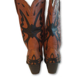 Western Cowgirl Snip Toe Brown Boots - Shoe Bank
