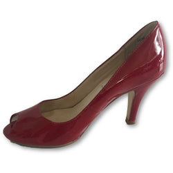 Steve Madden Open Toe Red Pumps - Shoe Bank