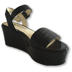 Buffalo London Black Platform Sandals - Shoe Bank