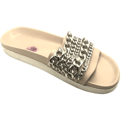 Kendall + Kylie tan slides