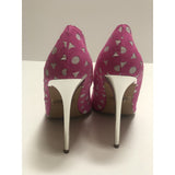 Alba pink metallic pumps