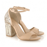 Raphaella Booz Gold Bridal Sandals - Shoe Bank