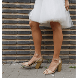 Raphaella Booz Gold Bridal Sandals - Shoe Bank