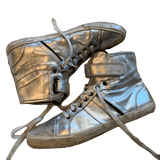 Zara Metallic Distressed Cool High Tops