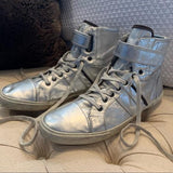 Zara Metallic Distressed Cool High Tops