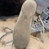 Zara Metallic Distressed Cool High Tops