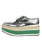 Prada metallic platform